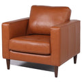 Camel Leather Tufted Chair Q4416