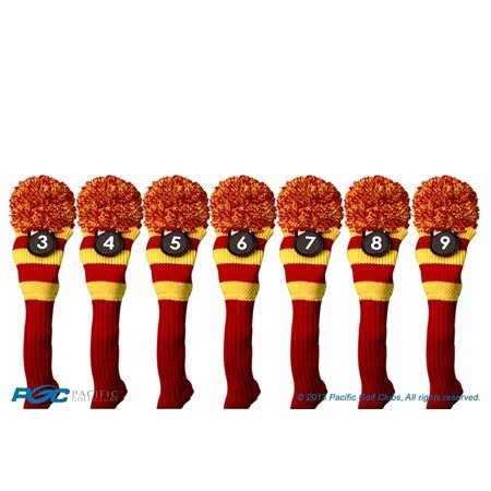 Red Yellow Knit Golf Headcover N2830