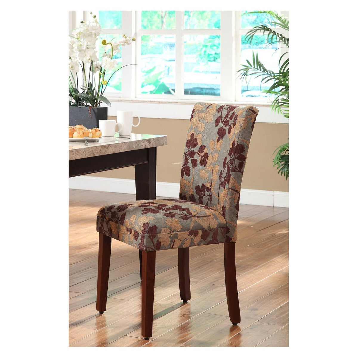 Brown Tan Parsons Dining Chair V55417