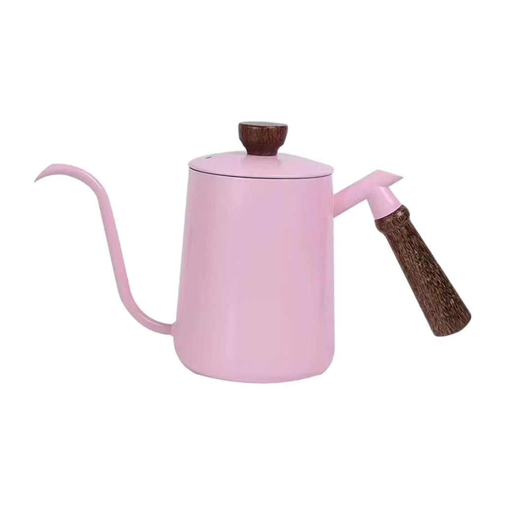 Pink 20oz Stainless Steel Drip Coffee Kettle with Long Narrow Spout C712