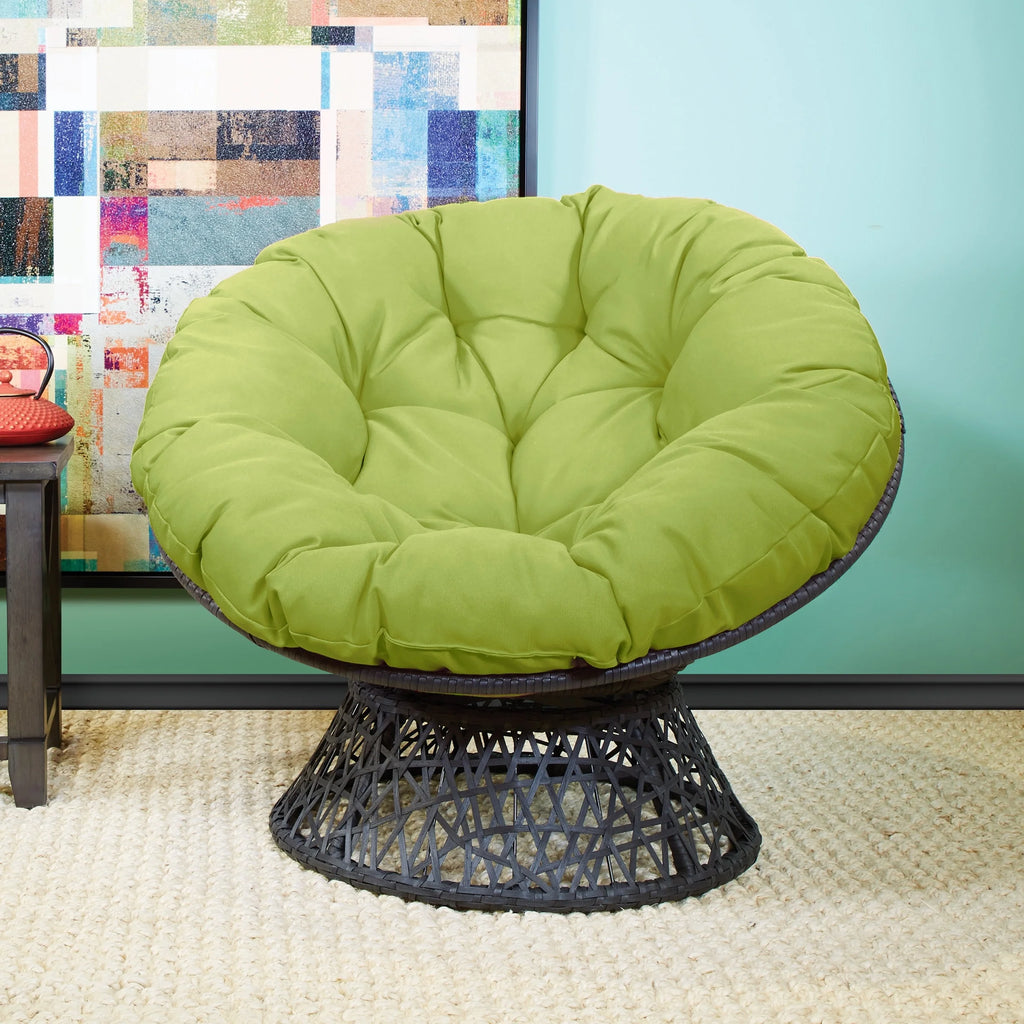 Purple Woven Wicker Papasan Chair I496716
