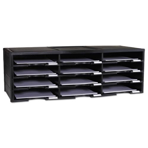 Literature Organizer 12 Section Black V1261