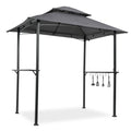 Outdoor Grill Gazebo 8 x 5 Ft with Steel Frame and Bar Counters O105