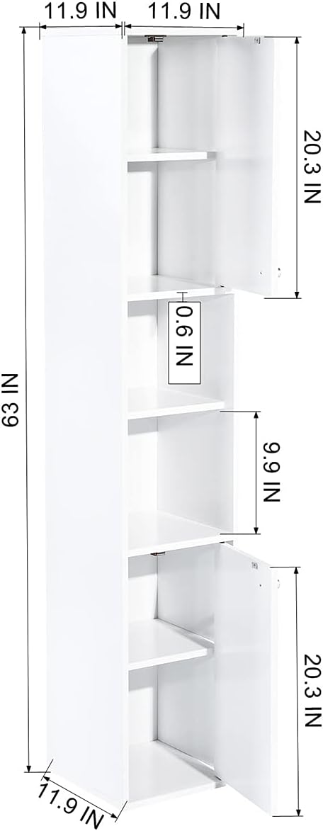 Floor Cabinet Storage 2 Doors 6 Shelves S579