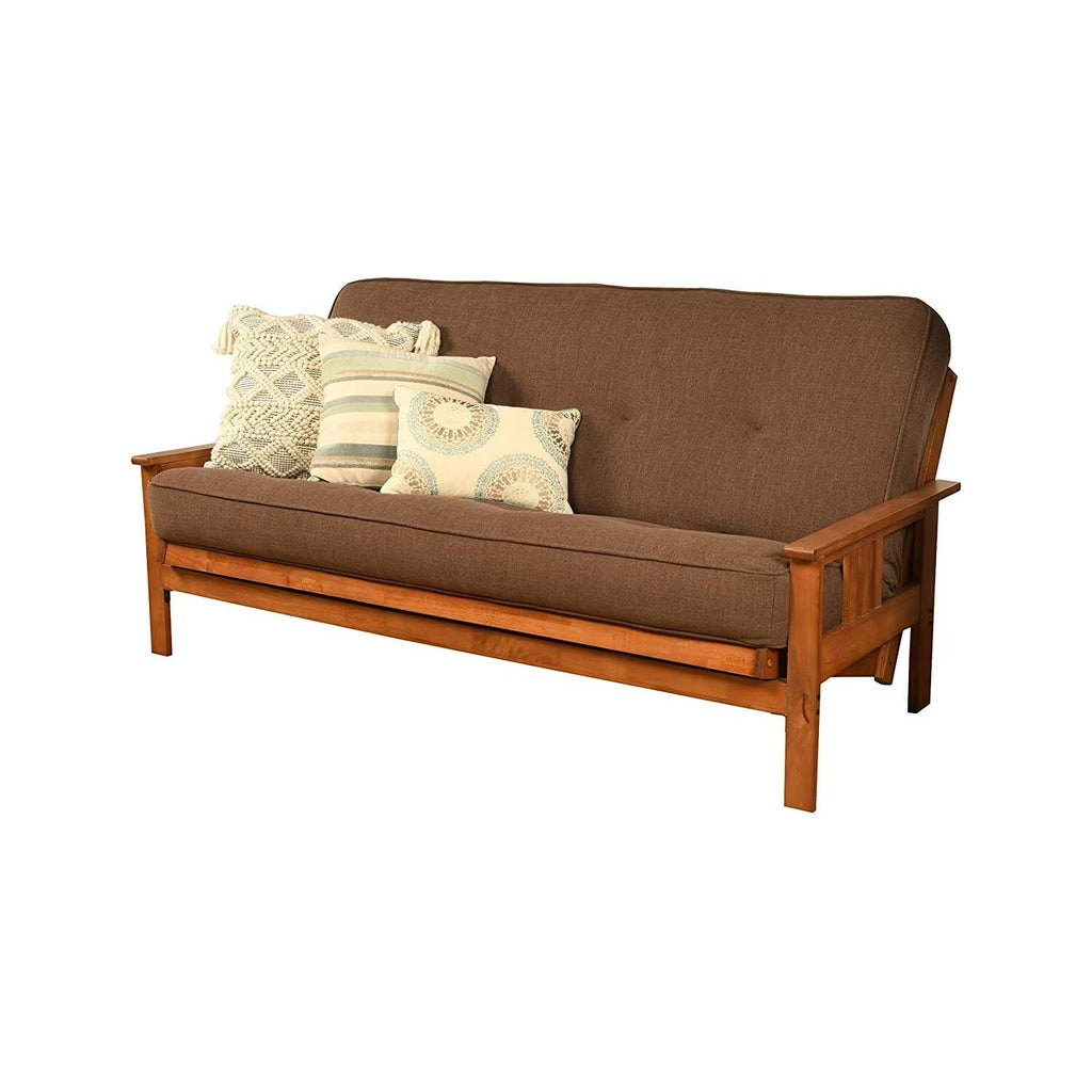 Linen Cocoa Futon Frame with Mattress O44342