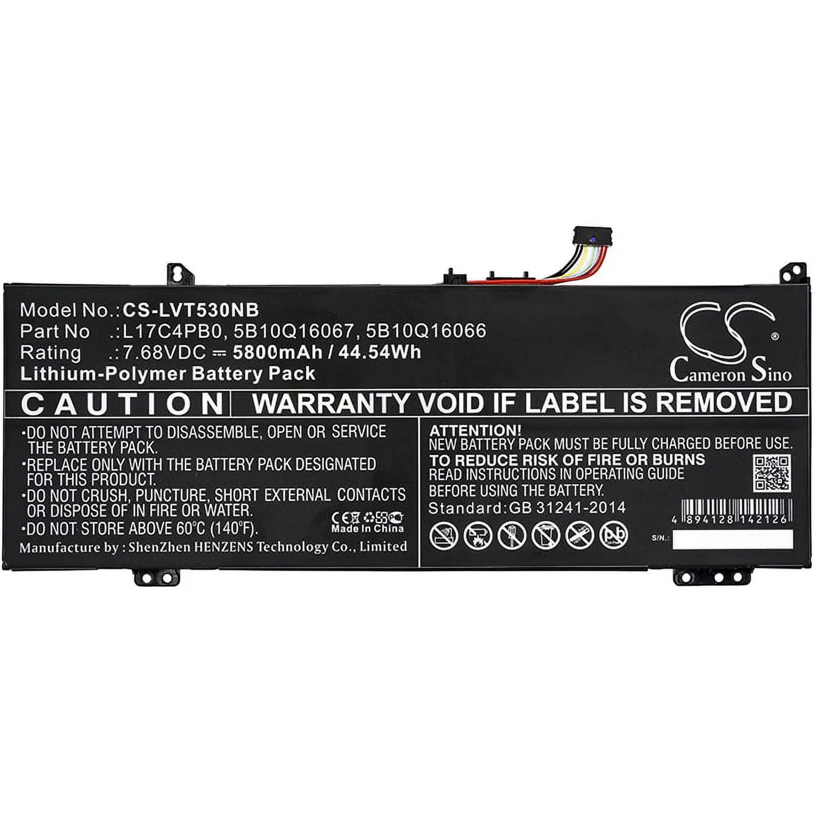 Battery Replacement for Ideapad 530S (5800mAh/7.68V) W798359