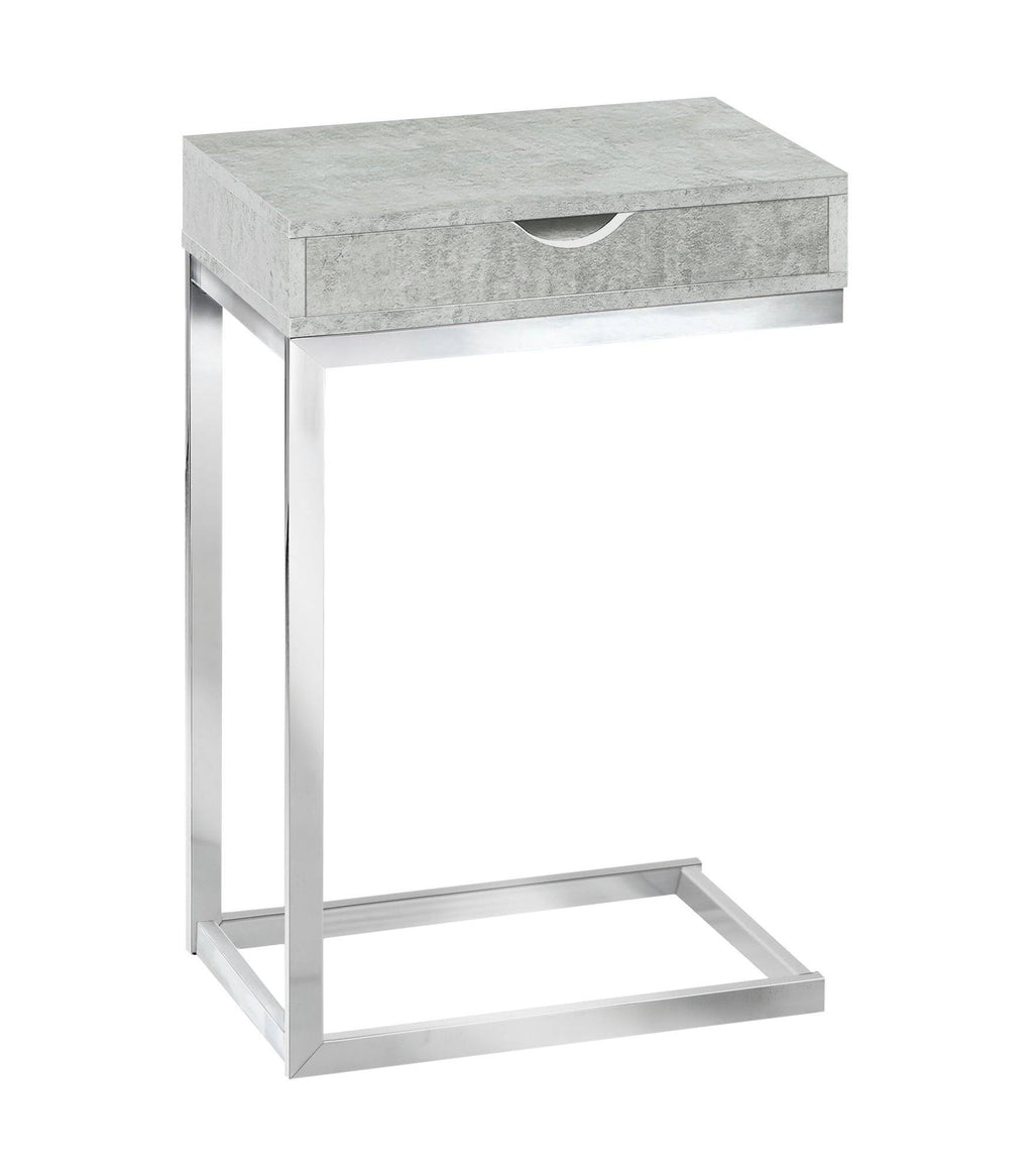Cappuccino Finish and Black Metal Accent Table F13232
