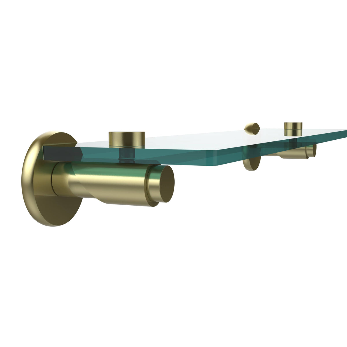 22 inch Glass Vanity Shelf Satin Brass K462
