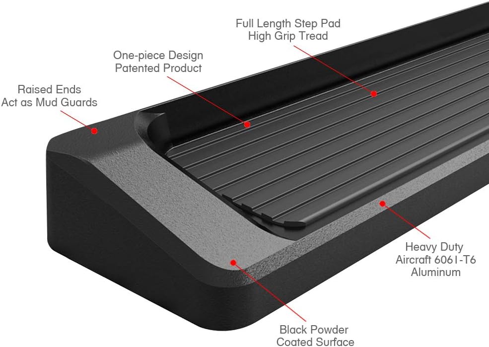 Black Running Boards for Ford Expedition SUV 4-Door J567