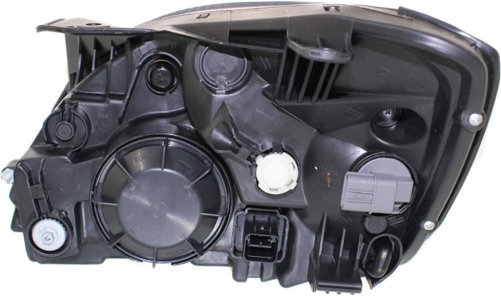 Headlight Assembly Passenger Side with Bulbs Black Housing U86777