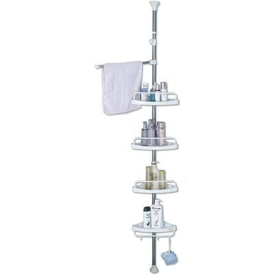 4-Tier Corner Shower Caddy with Towel Bar I822