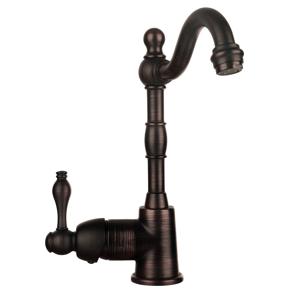 17x22 Round Hammered Copper Bar/Prep Sink with Faucet & Accessories Package W5359