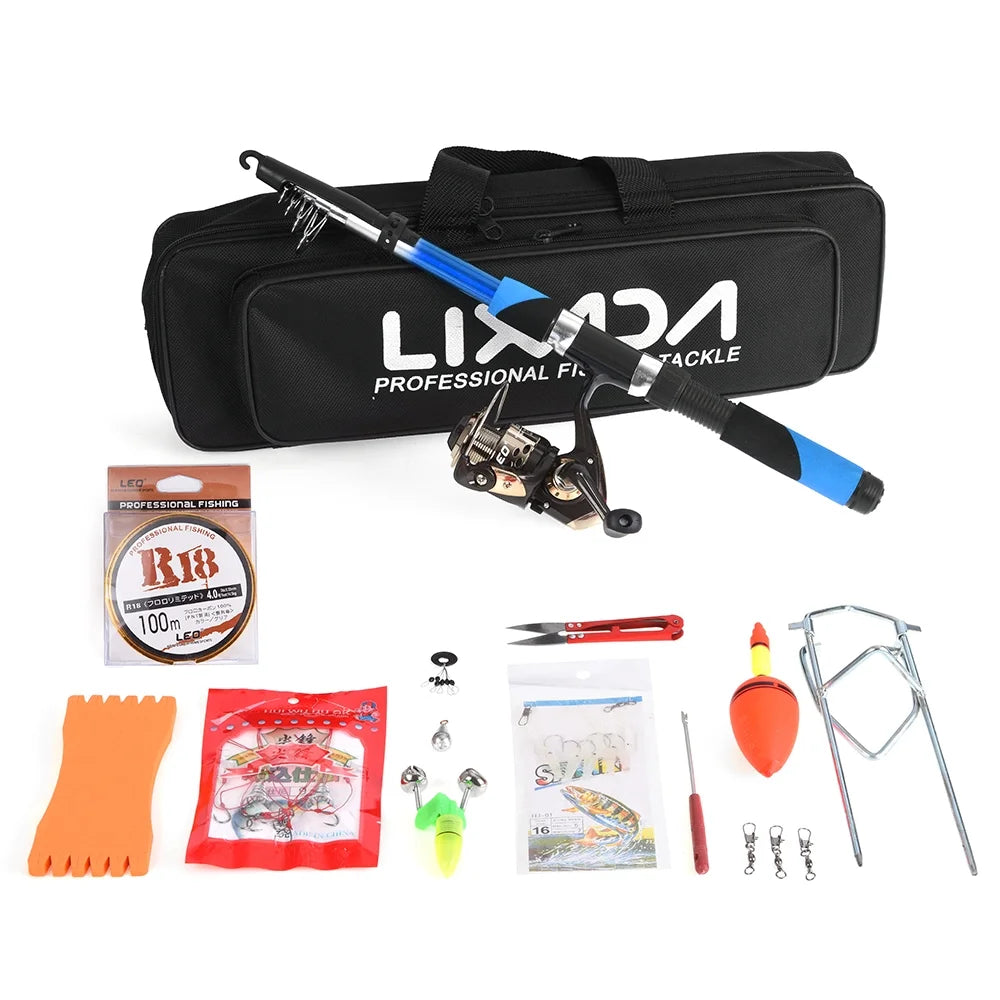Fiberglass Telescopic Fishing Rod Set N184308