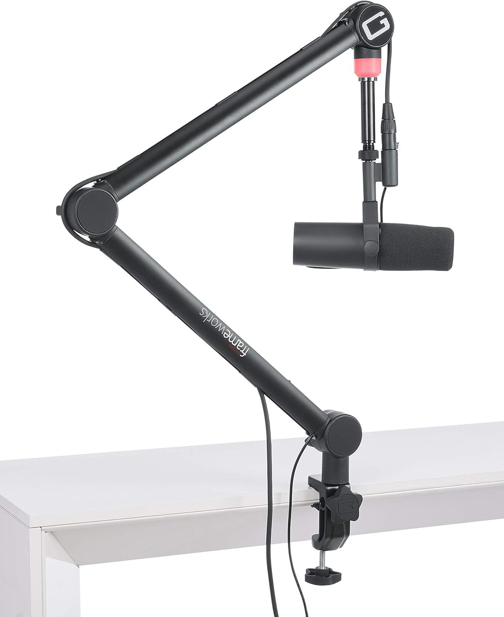 Desktop Broadcast Microphone Boom Stand with On-Air Indicator Light M200