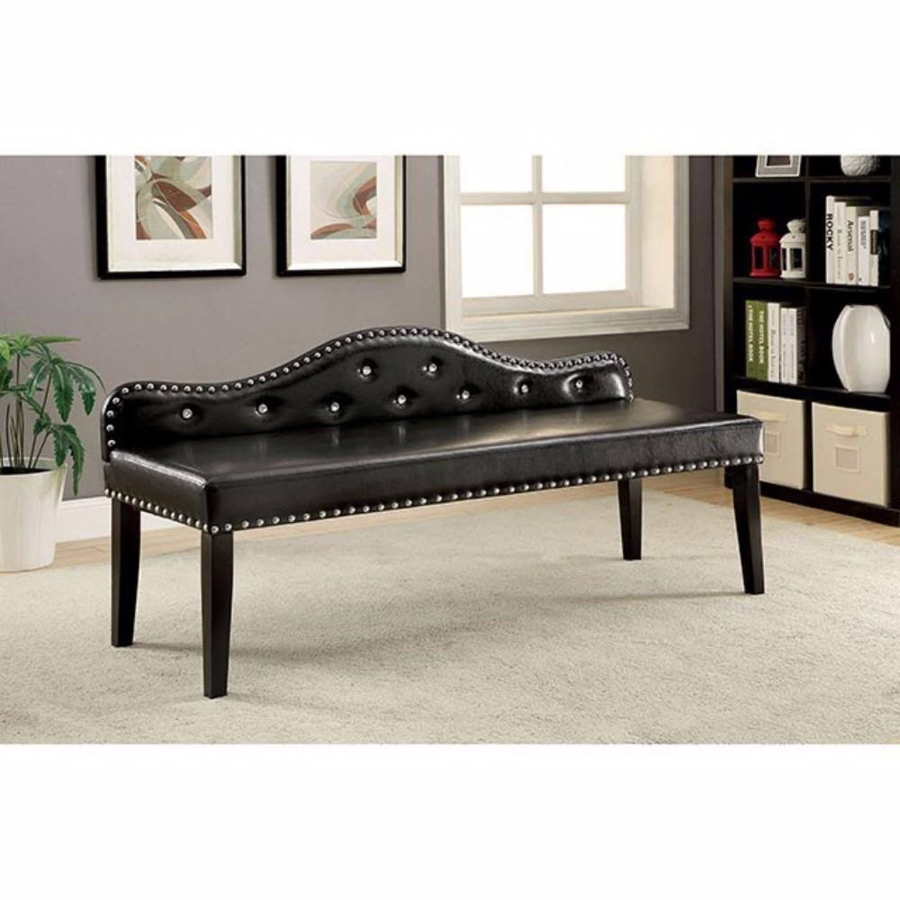 Black Finish Contemporary Bench E766