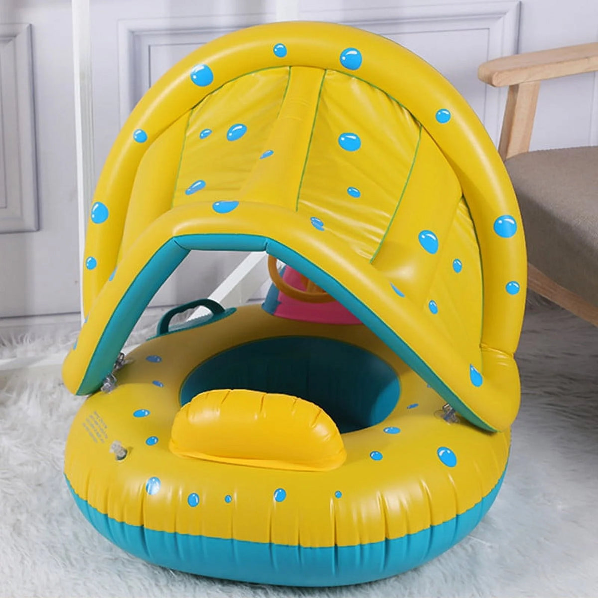 Inflatable Swimming Float Seat with Steering Wheel I547922