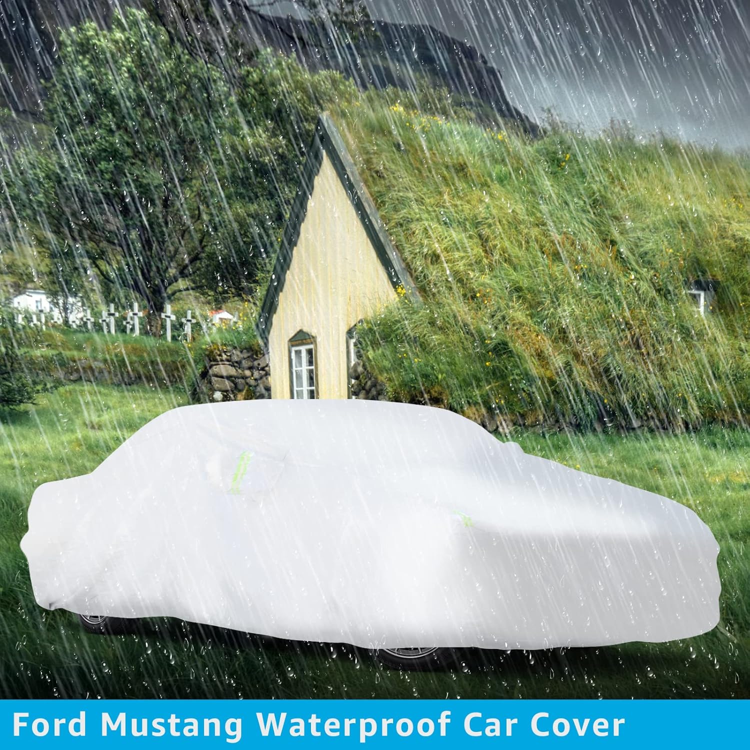 6 Layers Waterproof Full Exterior Car Cover with Zipper C62981