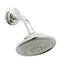Satin Nickel Round Wall Mount Showerhead with Shower Arm W601
