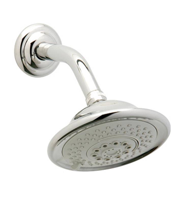 Satin Nickel Round Wall Mount Showerhead with Shower Arm W601