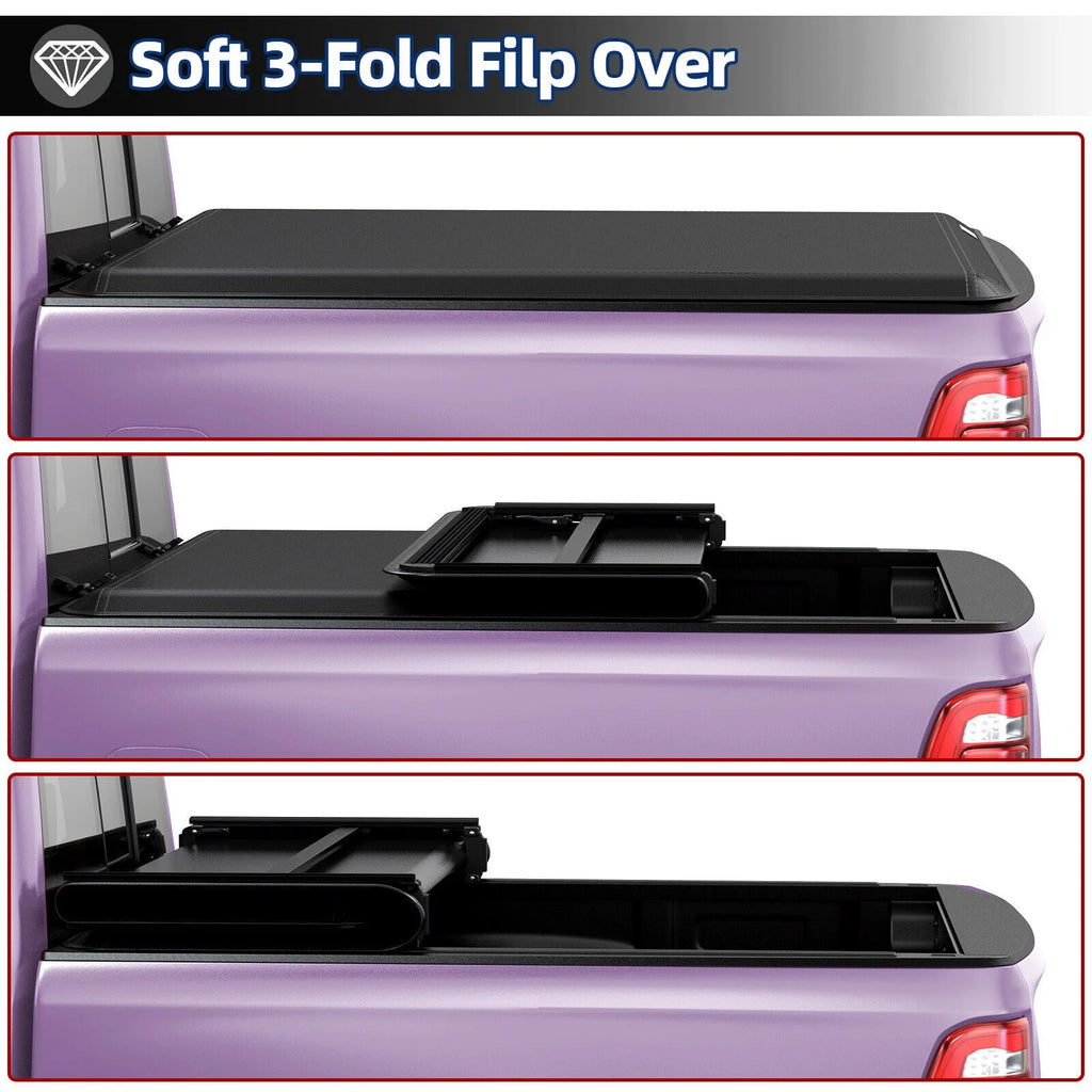 5 Feet Soft Tri-fold Truck Bed Tonneau Cover W429