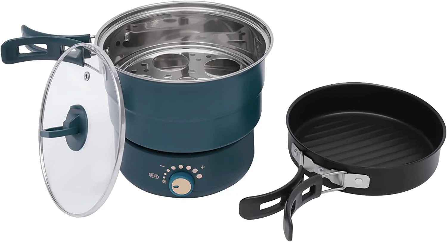Portable Electric Non-stick Hot Pot with Foldable Handles R544