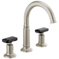 Luxe Nickel Widespread Faucet with Arc Spout U26821