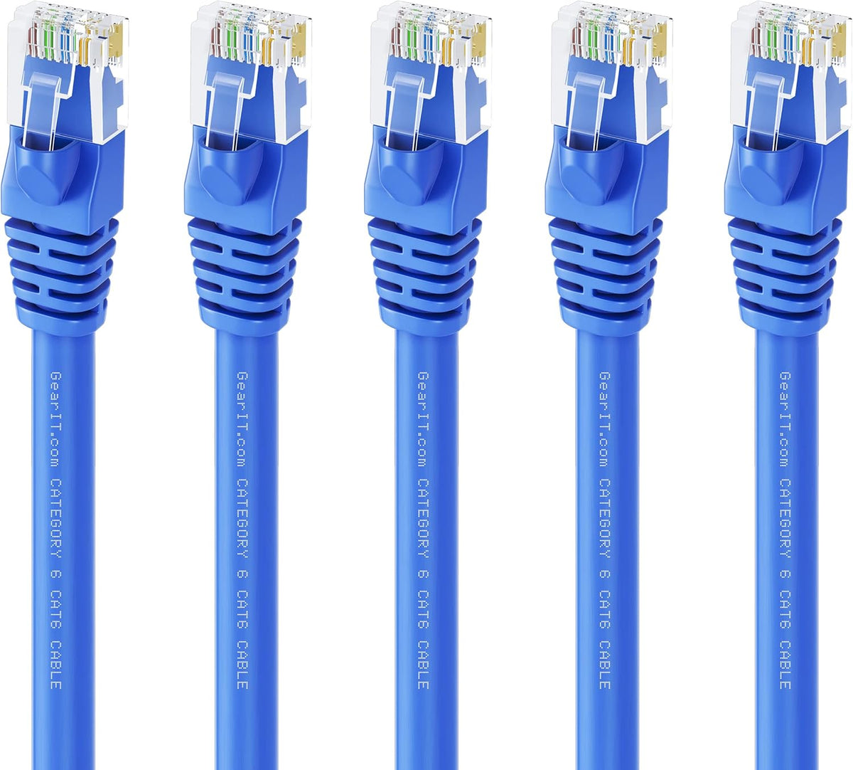 Cat 6 Ethernet Cable 100 ft (5-Pack) Blue H48123