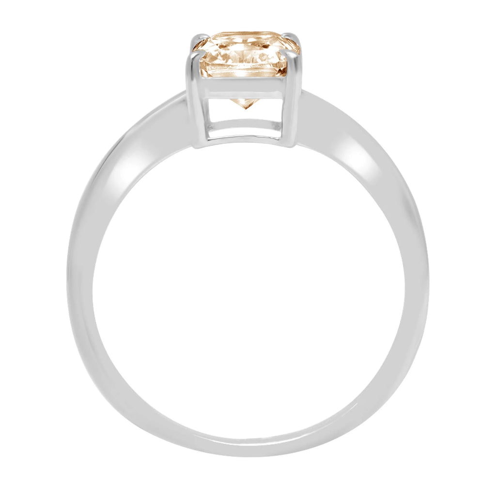 18K White Gold Solitaire Ring M203