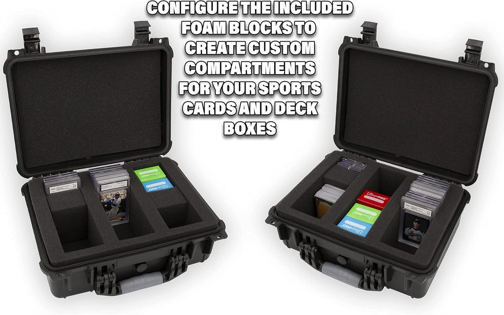 Graded Card Case with Three Custom Card Carrying Case Impact Absorbing Foam Slots Z360