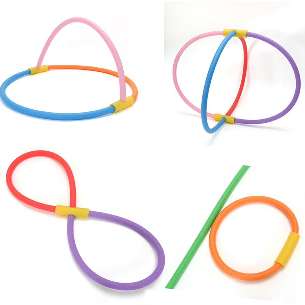 2 Pcs 59 Inch Hollow Foam Pool Noodles With 2 Connectors H98775