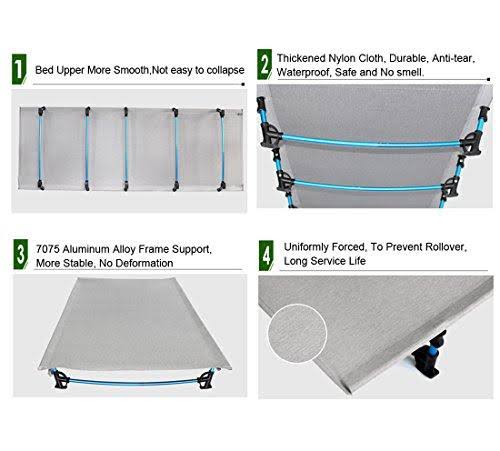 Ultralight Portable Folding Camp Bed Travel Cot Q952