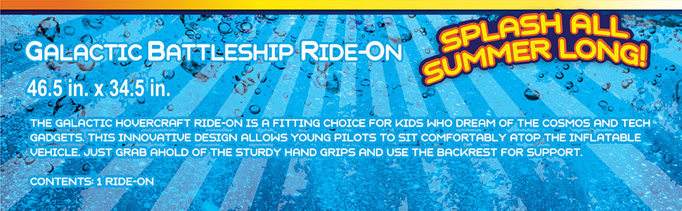 Galactic Hovercraft Ride-On Pool Float D8446