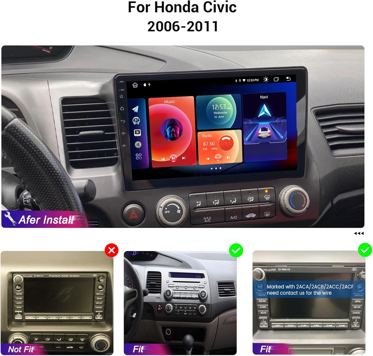 Car Stereo Bluetooth Radio Touch Screen A1342