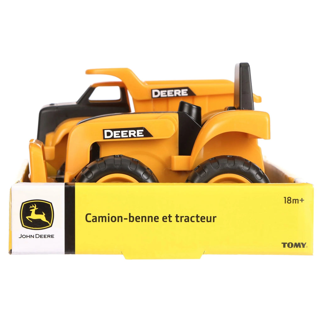Yellow Construction Vehicle 2 Pack Dump Truck & Tractor with Loader C92722