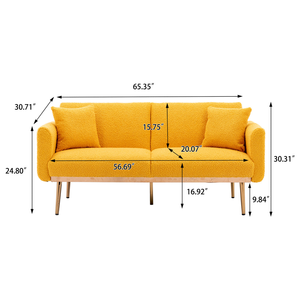 Yellow Velvet Sofa Loveseat Set S888488