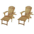 Solid Wood Folding Adirondack Chair with Ottoman S8875