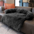 Silver Grey Medium Pet Couch Protector with Memory Foam Neck Bolster U936053