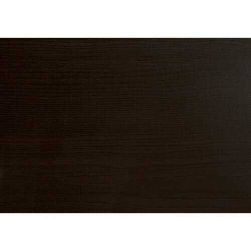 Cappuccino Finish and Black Metal Accent Table F13232