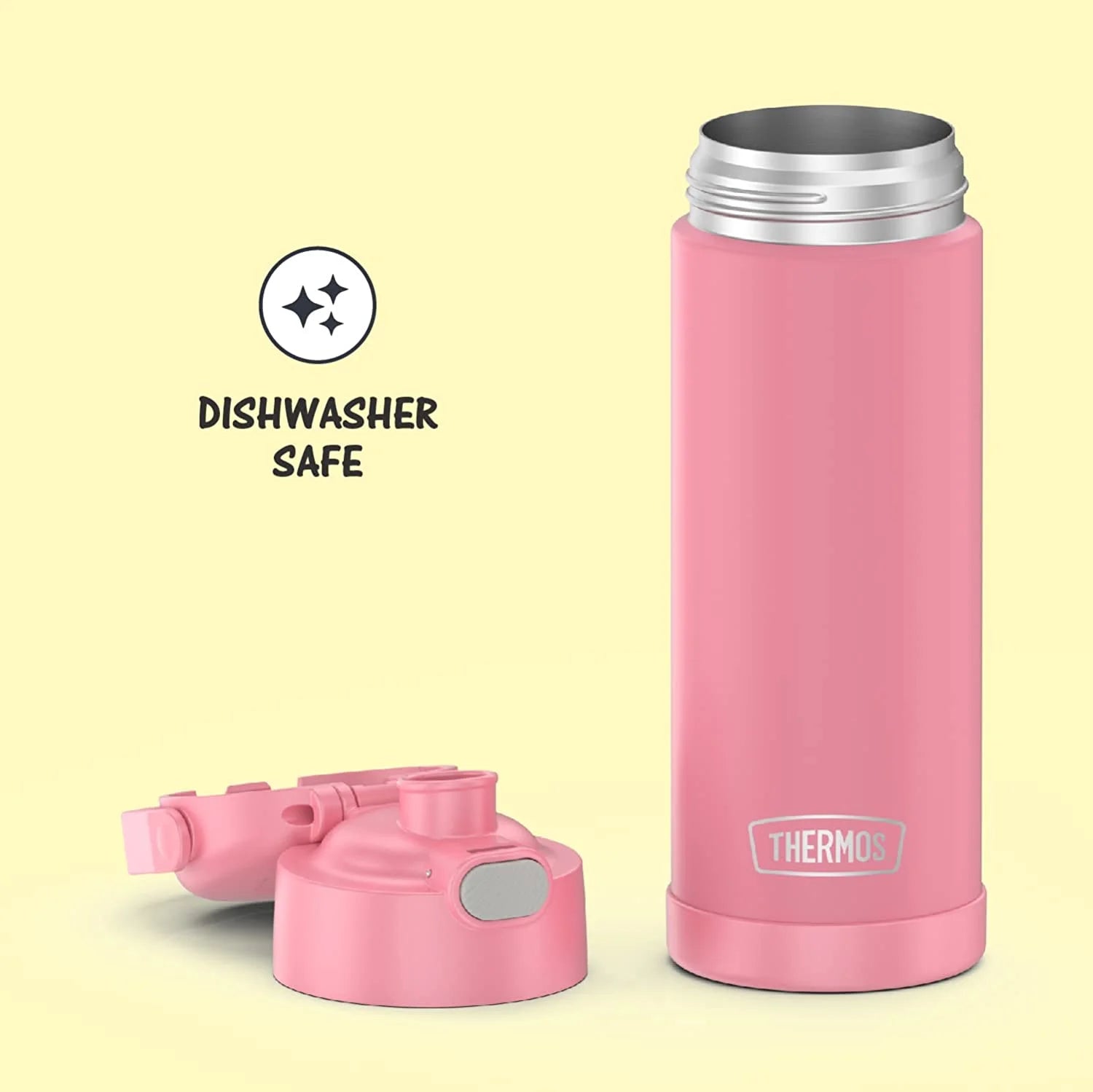 16 Ounce Stainless Steel Vacuum Insulated Bottle with Wide Spout Lid H553
