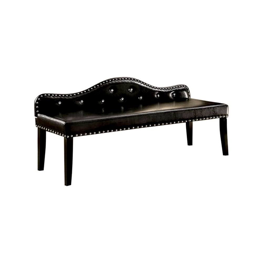 Black Finish Contemporary Bench E766