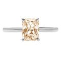 18K White Gold Solitaire Ring M203