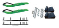 Green XT Snowmobile Skis with 4" Round Bars Complete Kit M85143