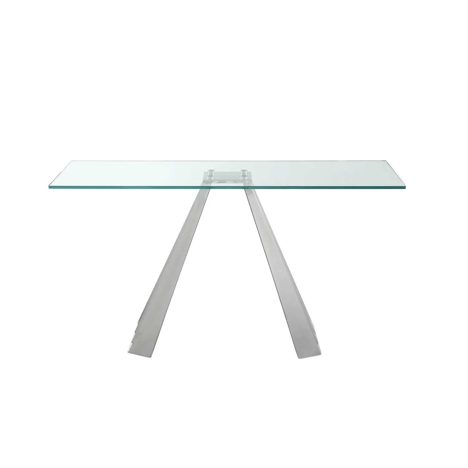 Glass Sofa Table with Flare Pyramid Base U44326