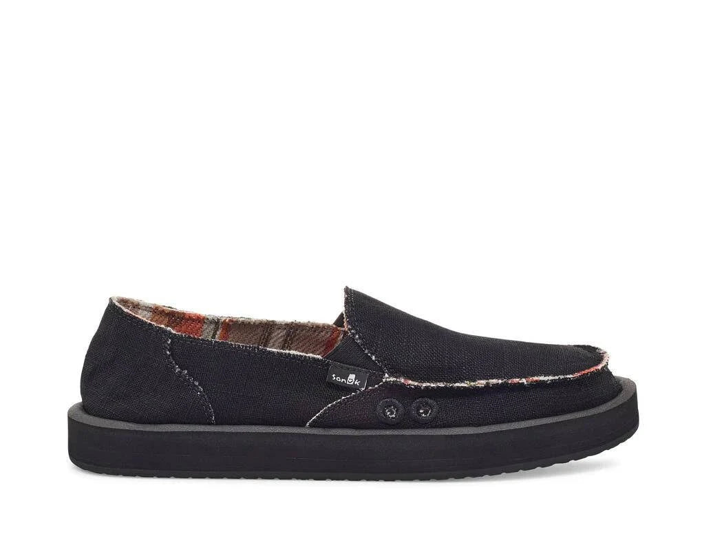 Hemp Black Soft Top Shoes Q39875