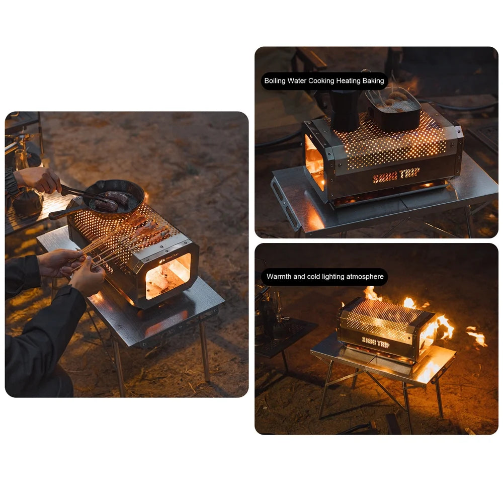 Stainless Steel Wood Burning Camping Stove R3506