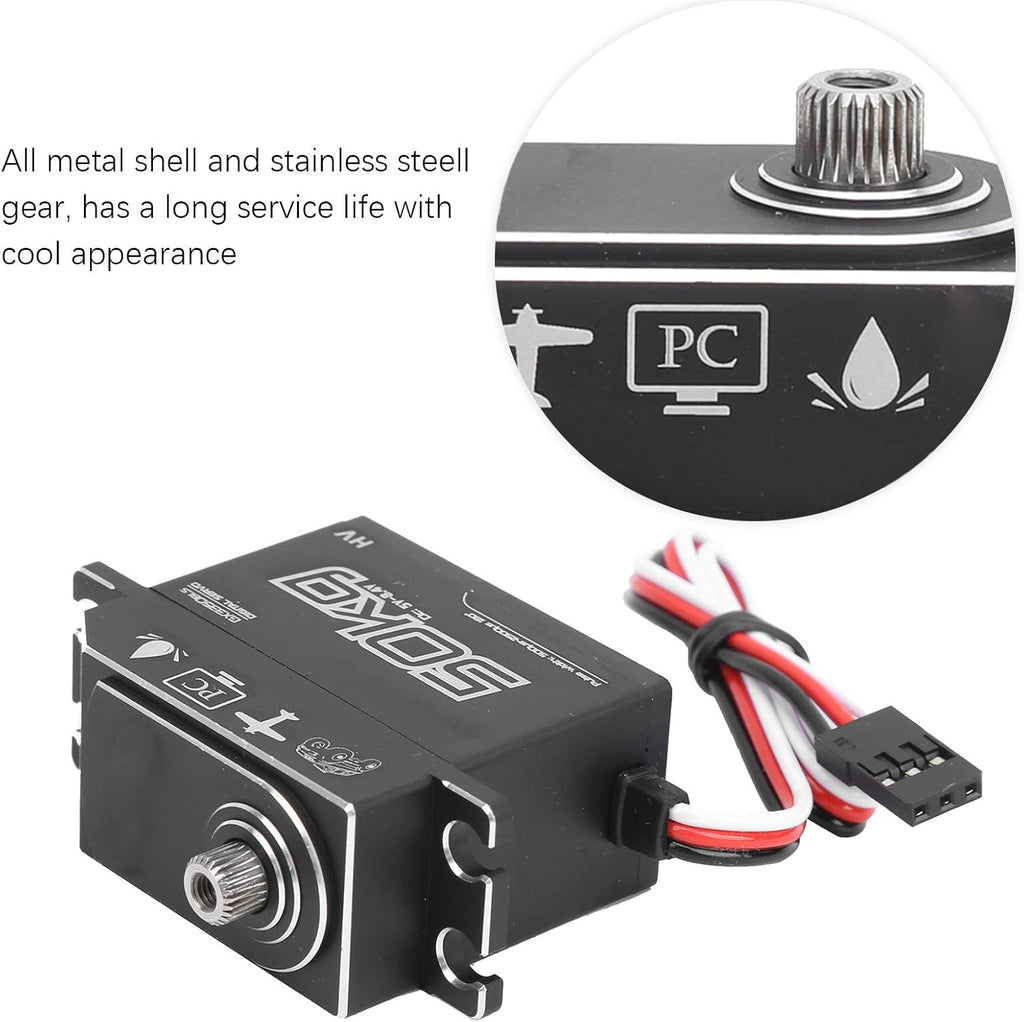 50KG Waterproof Stainless Steel Gear Digital Servo, Pack of 2 U810340