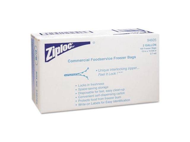 Resealable Freezer Bag, 2gal, Clear, 100/Carton E72767
