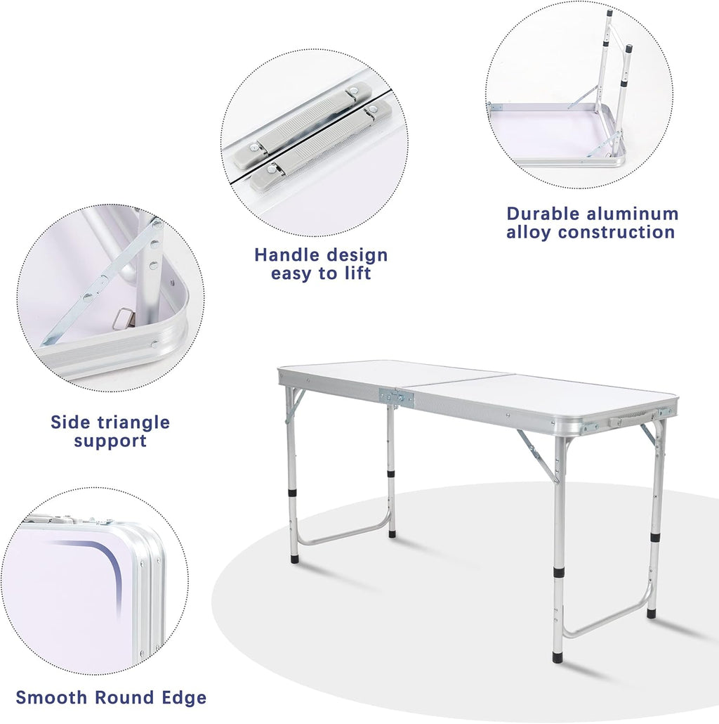 Aluminum Folding Camping Table with Storage Organizer N101286