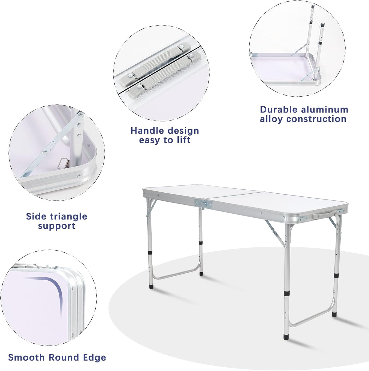 Aluminum Folding Camping Table with Storage Organizer N101286