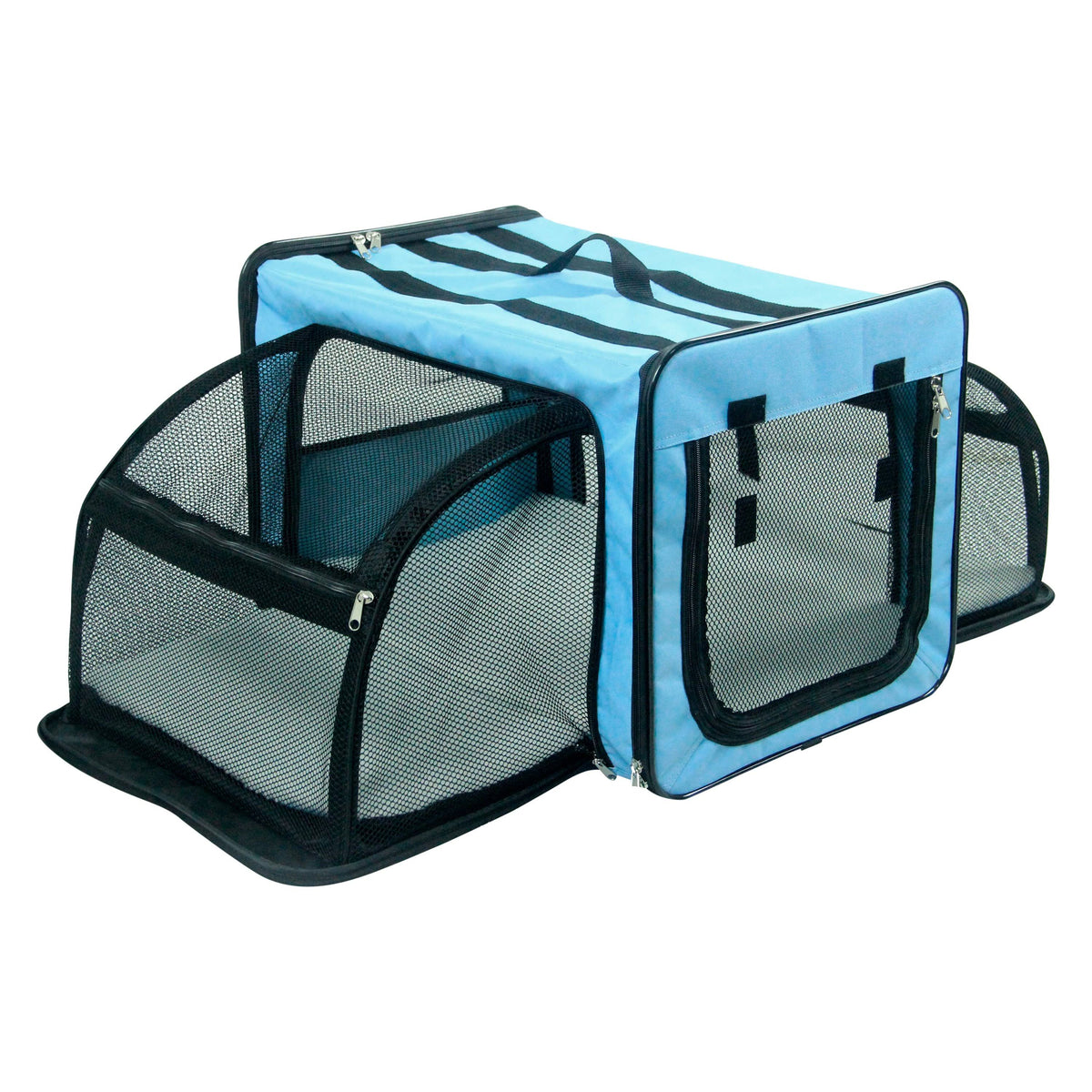 Blue Lightweight Collapsible Pet Dog Crate W414